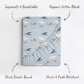 Load image into Gallery viewer, Airplanes in the Clouds, Crib Sheets (2-Pack)