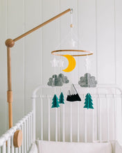 Load image into Gallery viewer, Starry Woodland Night, Baby Crib Mobile (Mint w/ Garland)