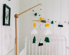 Load image into Gallery viewer, Starry Woodland Night, Baby Crib Mobile (Evergreen, Short Version)