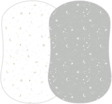 Load image into Gallery viewer, Galaxy, Moon & Stars, Bassinet Sheets (2-Pack)