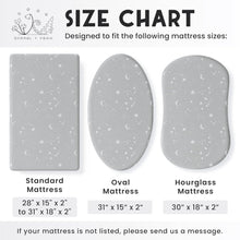 Load image into Gallery viewer, Galaxy, Moon & Stars, Bassinet Sheets (2-Pack)