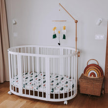 Load image into Gallery viewer, Starry Woodland Night, Baby Crib Mobile (Evergreen w/ Garland)