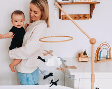 Load image into Gallery viewer, Airplanes in the Clouds, Baby Crib Mobile