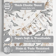 Load image into Gallery viewer, Ocean Odyssey, Baby Crib Sheets (2-Pack)