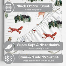 Load image into Gallery viewer, Starry Woodland, Pack N Play Sheets (2-Pack)