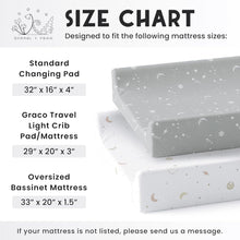 Load image into Gallery viewer, Galaxy, Moon and Stars, Changing Pad Cover (2-Pack)