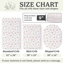 Load image into Gallery viewer, Juliette Pink Floral, Baby Crib Sheets (2-Pack)