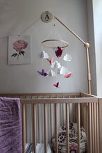 Load image into Gallery viewer, Butterflies in the Clouds, Baby Crib Mobile (Pink, Purple & Fuschia)