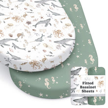 Load image into Gallery viewer, Ocean Odyssey, Bassinet Sheets (2-Pack)