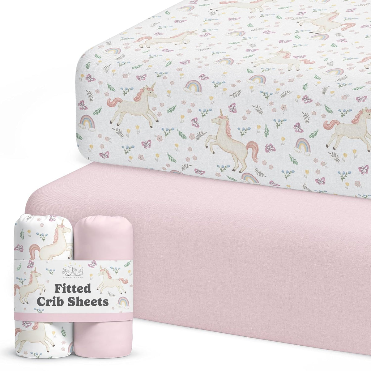 Unicorn, Crib Sheets (2-Pack)