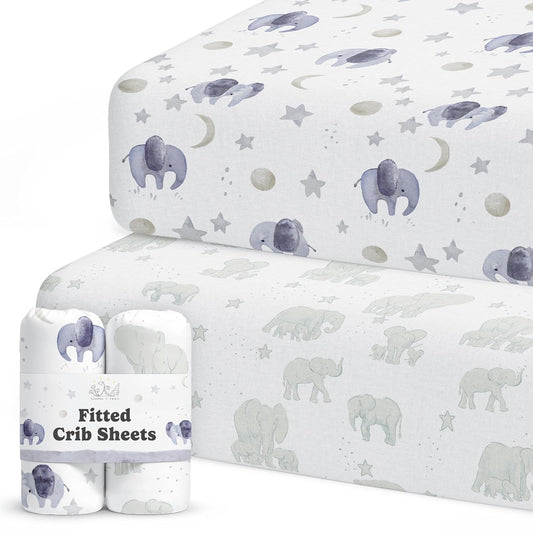 Scandinavian Elephant, Crib Sheets (2-Pack)
