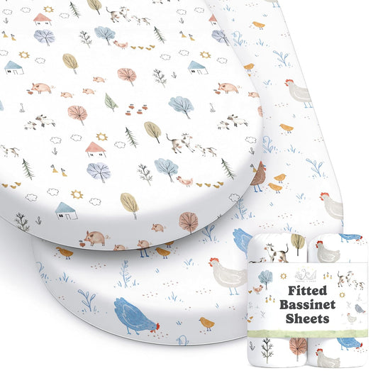 Farm Animals, Bassinet Sheets (2-Pack)