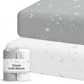 Load image into Gallery viewer, Galaxy, Moon & Stars, Crib Sheets (2-Pack)
