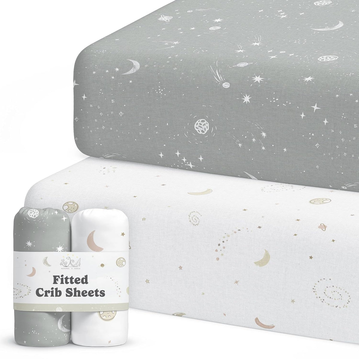 Galaxy, Moon & Stars, Crib Sheets (2-Pack)
