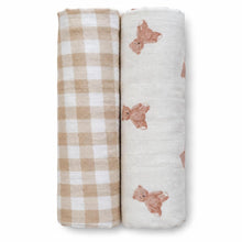 Load image into Gallery viewer, Baby Swaddle Blanket Set, Bamboo Muslin, Neutral Boy &amp; Girl - Teddy
