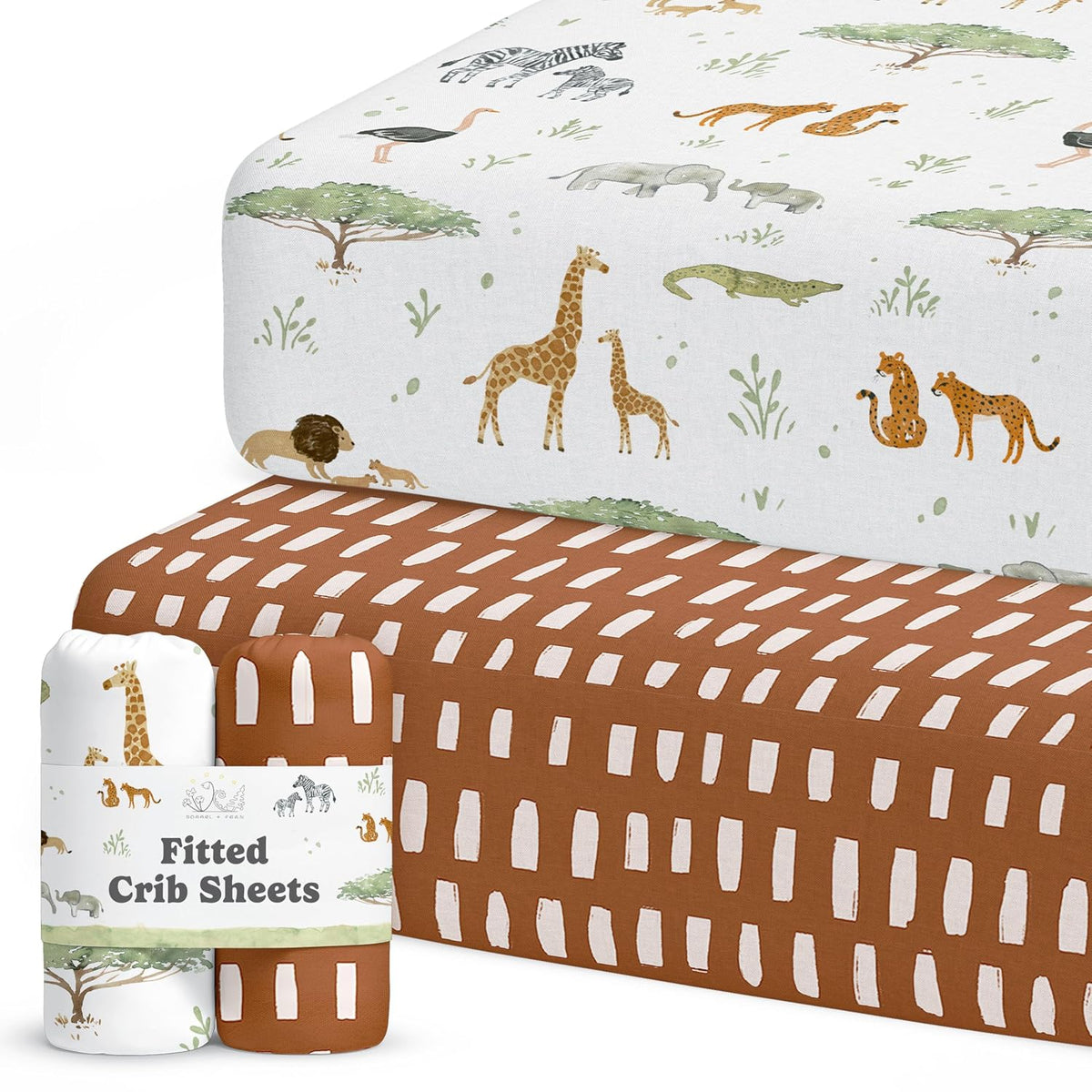 Safari Adventure, Crib Sheets (2-Pack)