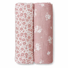 Load image into Gallery viewer, Baby Swaddle Blanket Set, Bamboo Muslin, Neutral Boy &amp; Girl - Antique Rose