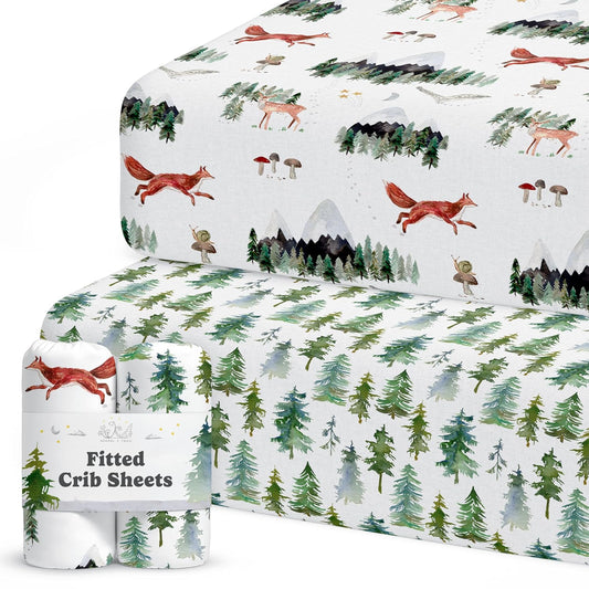 Starry Woodland, Crib Sheets (2-Pack)
