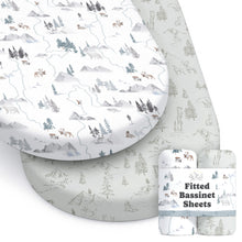 Load image into Gallery viewer, Arctic Journey, Bassinet Sheets (2-Pack)