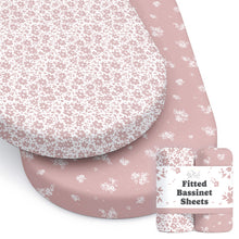 Load image into Gallery viewer, Antique Rose, Bassinet Sheets (2-Pack)