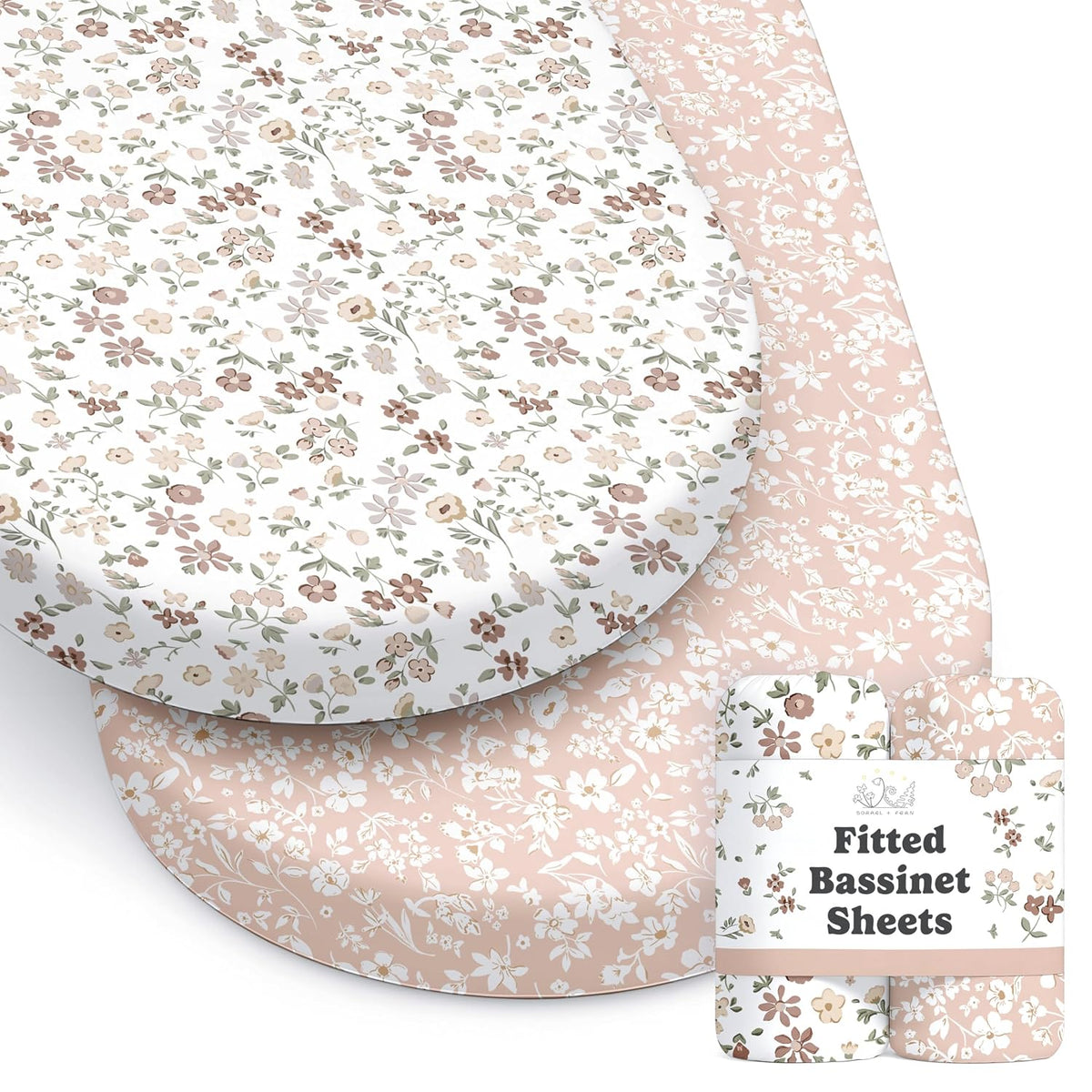 Fleurette, Bassinet Sheets (2-Pack)