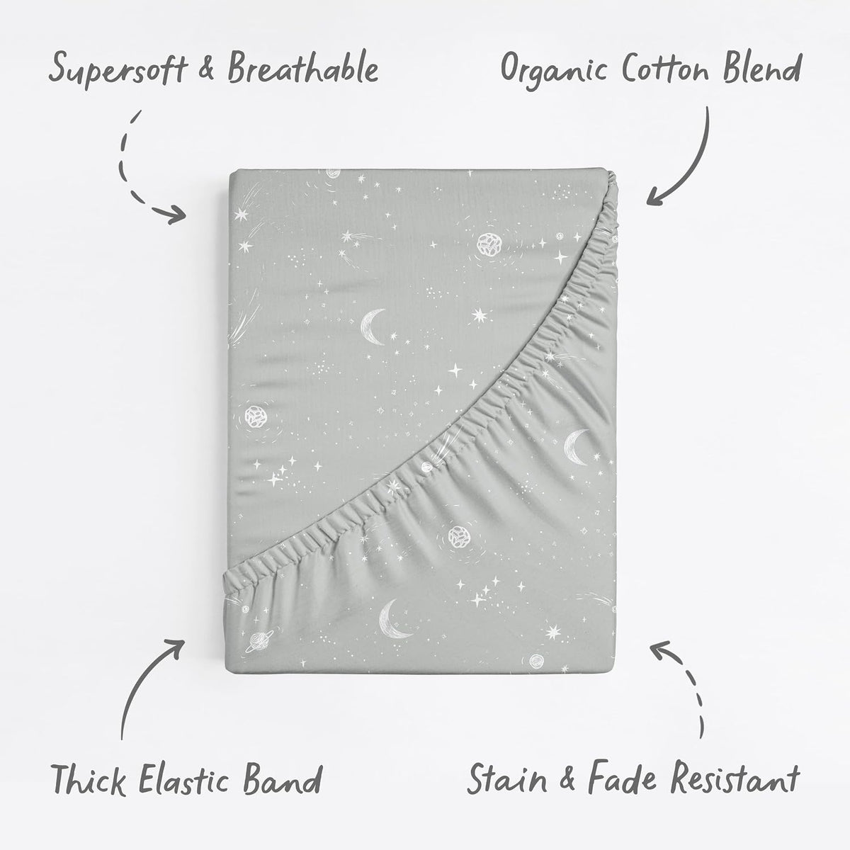 Galaxy, Moon & Stars, Bassinet Sheets (2-Pack)