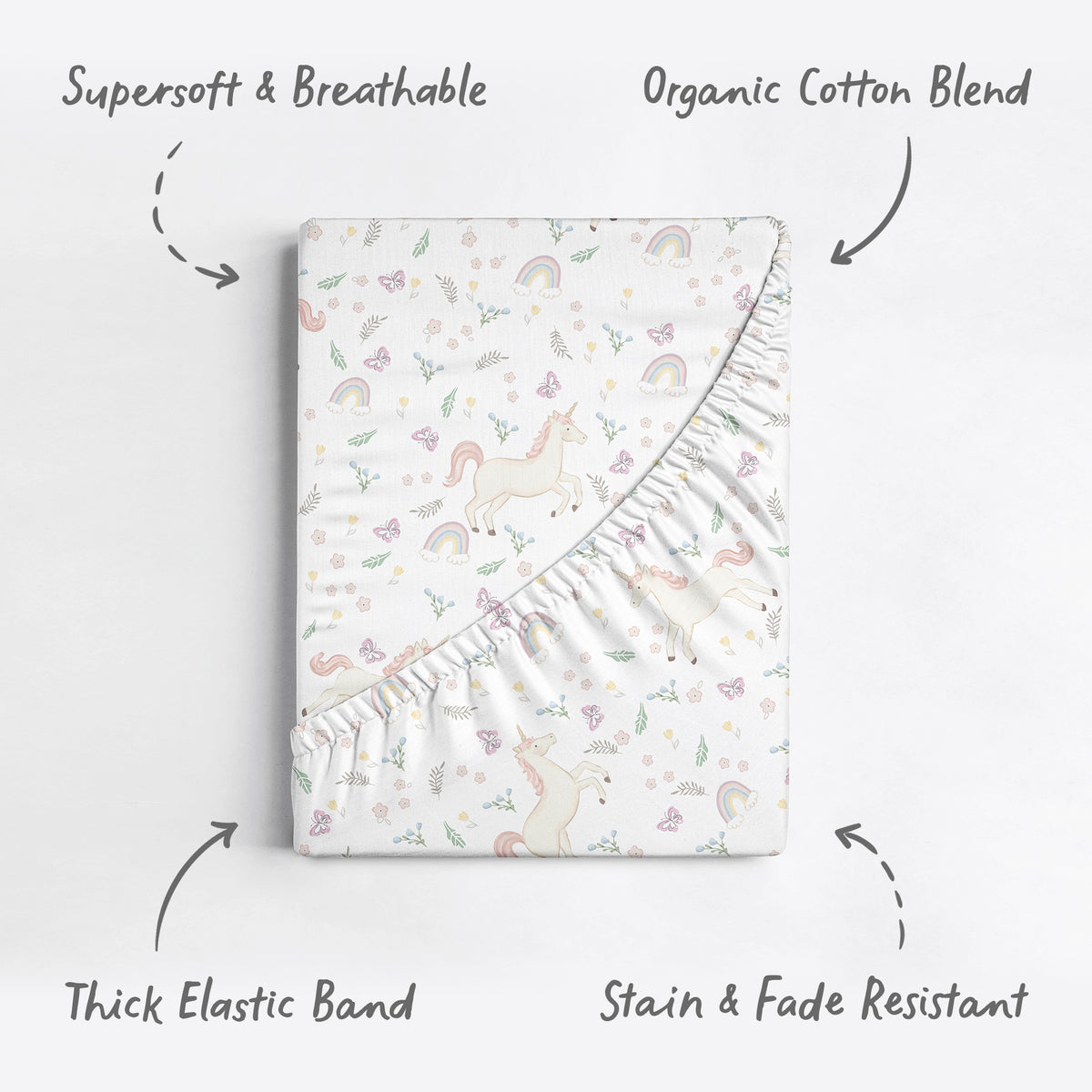 Unicorn, Crib Sheets (2-Pack)