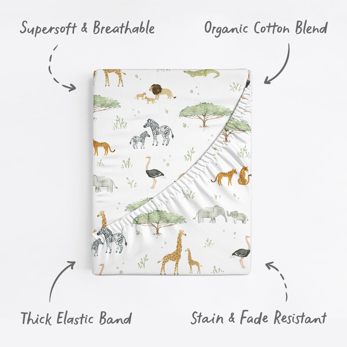 Safari Adventure, Crib Sheets (2-Pack)