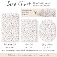 Load image into Gallery viewer, Juliette Pink Floral, Crib Sheets (2-Pack)