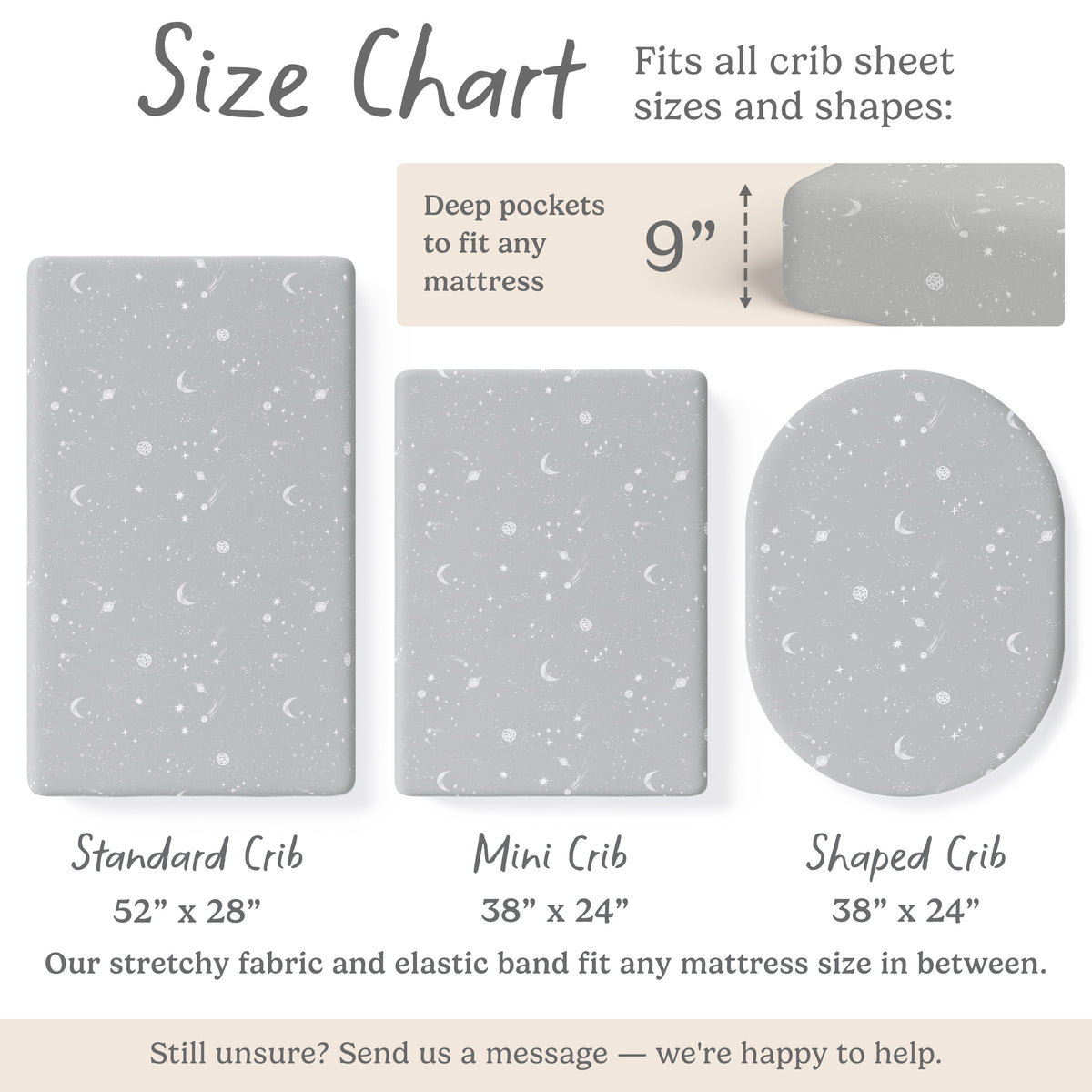 Galaxy, Moon & Stars, Crib Sheets (2-Pack)