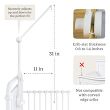 Load image into Gallery viewer, Baby Crib Mobile Arm Holder [White]