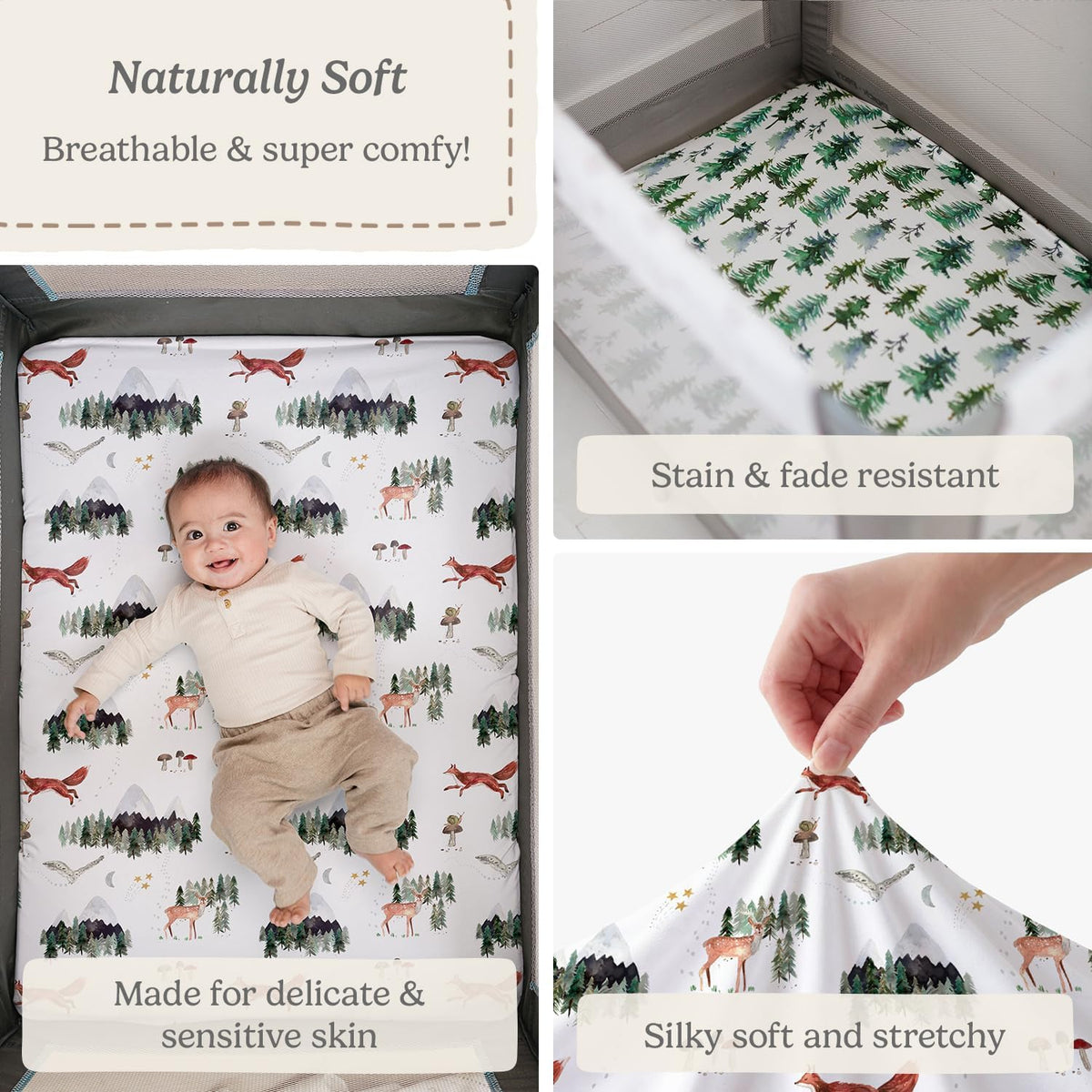 Starry Woodland, Pack 'n Play Sheets (2-Pack)