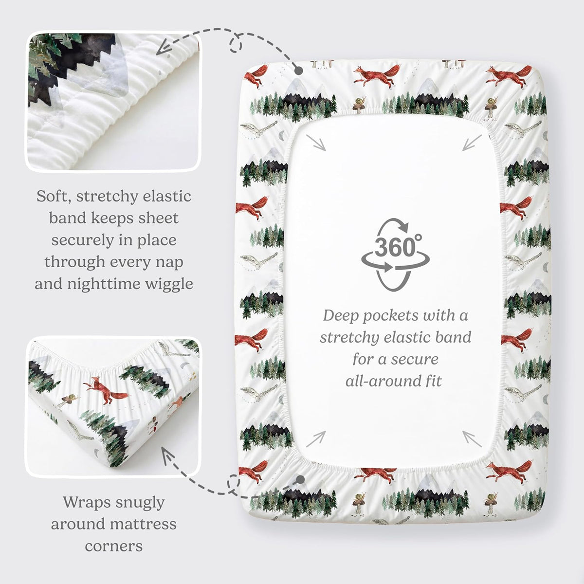 Starry Woodland, Pack 'n Play Sheets (2-Pack)
