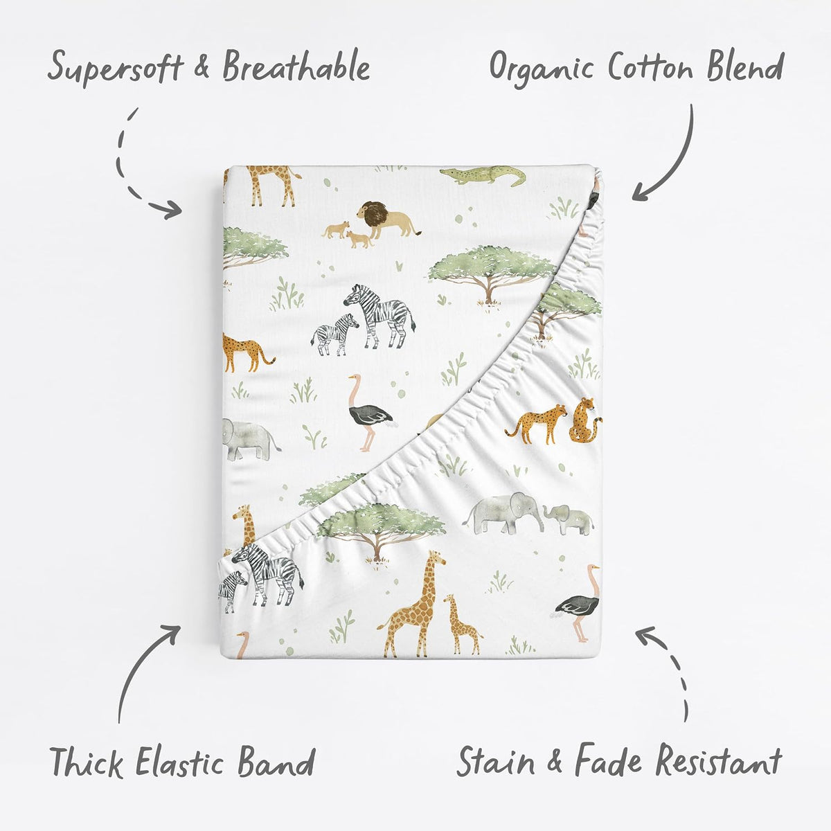 Safari Adventure, Pack 'n Play Sheets (2-Pack)
