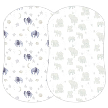 Load image into Gallery viewer, Scandinavian Galaxy and Elephant, Bassinet Sheets (2-Pack)