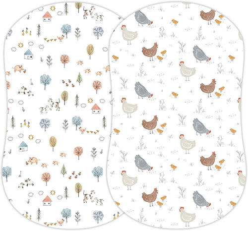 Farm Animals, Bassinet Sheets (2-Pack)