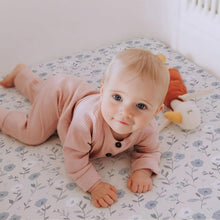 Load image into Gallery viewer, Linnea Blue Floral, Baby Crib Sheets (2-Pack)