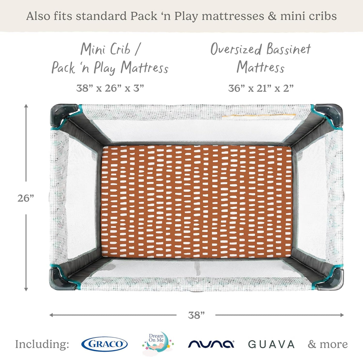 Safari Adventure, Pack 'n Play Sheets (2-Pack)