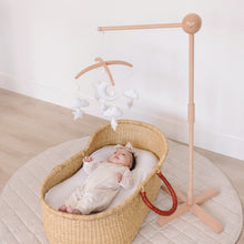 Load image into Gallery viewer, Adjustable 3D-Wooden Baby Crib Mobile Arm Holder Floor Stand [Natural Beechwood]