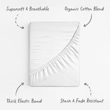 Load image into Gallery viewer, Moonlit White, Baby Crib Sheets (2-Pack)