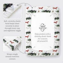 Load image into Gallery viewer, Starry Woodland, Pack N Play Sheets (2-Pack)