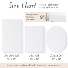 Load image into Gallery viewer, Moonlit White, Baby Crib Sheets (2-Pack)