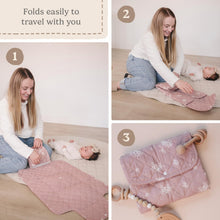 Load image into Gallery viewer, Antique Rose, Portable Changing Mat
