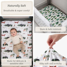 Load image into Gallery viewer, Starry Woodland, Pack N Play Sheets (2-Pack)