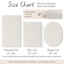 Load image into Gallery viewer, Pearl Rose Grey, Baby Crib Sheets (2-Pack)
