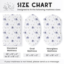 Load image into Gallery viewer, Scandinavian Galaxy and Elephant, Bassinet Sheets (2-Pack)