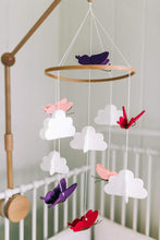 Load image into Gallery viewer, Butterflies in the Clouds, Baby Crib Mobile (Pink, Purple &amp; Fuschia)