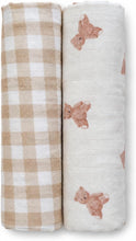Load image into Gallery viewer, Baby Swaddle Blanket Set, Bamboo Muslin, Neutral Boy &amp; Girl - Teddy