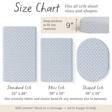 Load image into Gallery viewer, Linnea Blue Floral, Baby Crib Sheets (2-Pack)