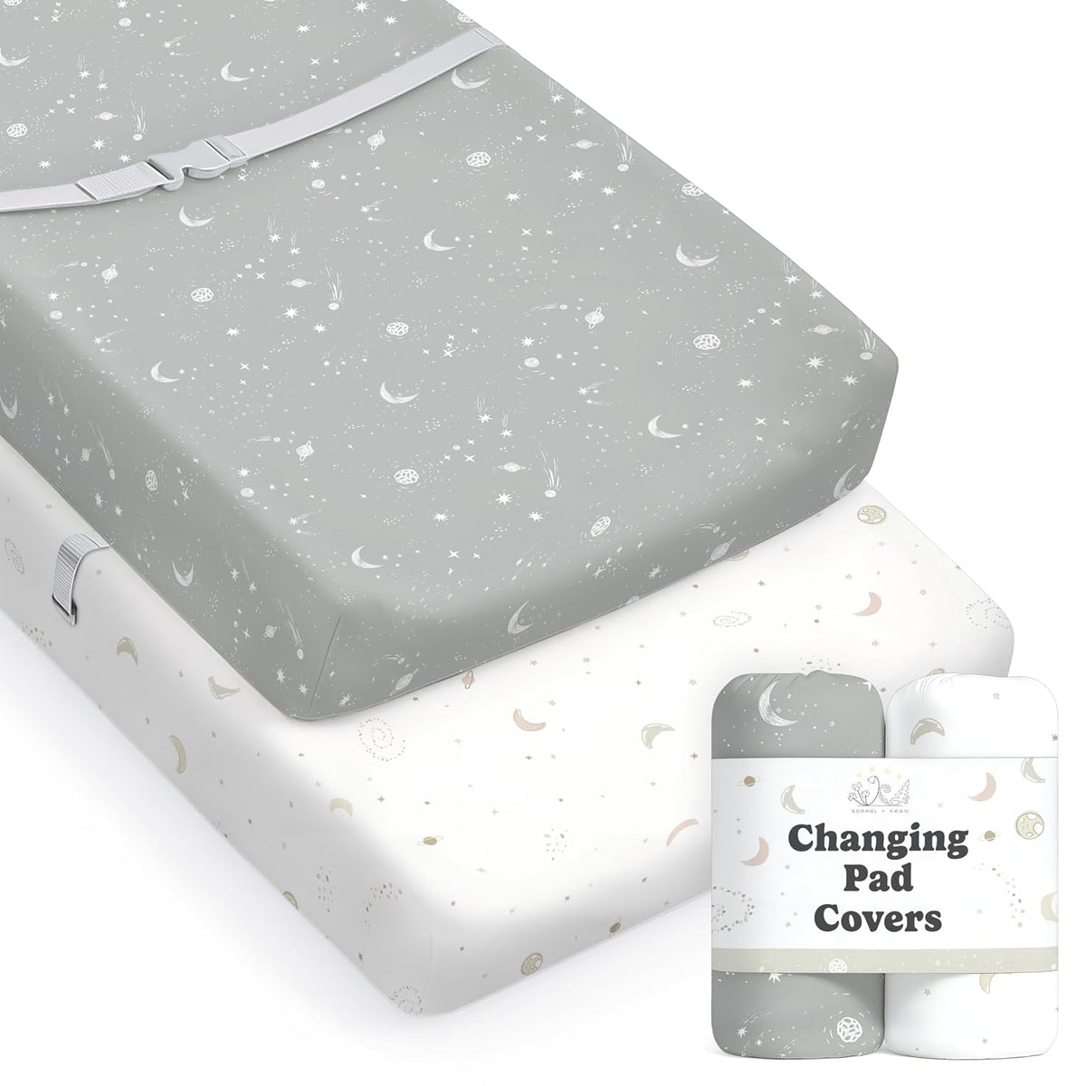 Galaxy, Moon & Stars, Changing Pad Covers (2-Pack)